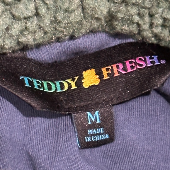 Teddy Fresh Unisex Color Block Sherpa Sweater - Picture 4 of 7